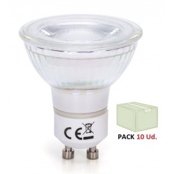 Lámpara LED GU10 COB Cristal 7W 38º Retro, Caja 10 ud x 2,60€/ud