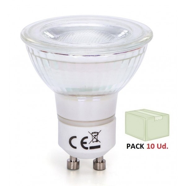 Lámpara LED GU10 COB Cristal 7W 38º Retro, Caja 10 ud x 3,60€/ud