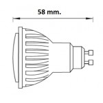 Lámpara LED GU10 COB Sharp 8W 55º