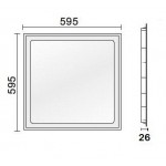 Panel LED Backlight 600X600mm 50W Marco Blanco