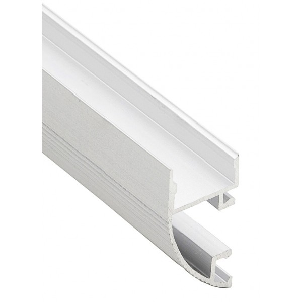 Perfil de aluminio de superficie pared Cornisa Blanco PRO 18x36mm. para tiras LED, barra de 3 Metros