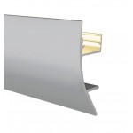 Perfil de aluminio de superficie pared Cornisa ECO 17x42mm. para tiras LED, barra de 2 Metros - Completo -