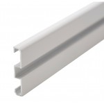 Perfil Rodapié aluminio lacado Blanco PRO 58x10,2mm para tiras LED, barra 2 Metros