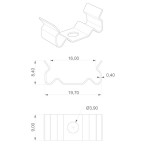 Grapa sujeción para perfil flexible PSF1806