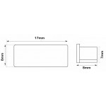 Tapa Final Negra salida cable para perfil BASIC superficie PS1708N