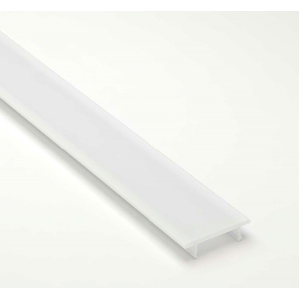 Difusor Glaseado para perfil aluminio Blanco Certificado, DGB6, tira 2 mts.