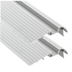 Perfil escalera aluminio anodizado Plata 105,6x28,4mm para tiras LED, 6 Metros (2 tramos de 3 metros)