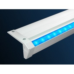 Perfil escalera aluminio anodizado 53,5x20,5mm para tiras LED, barra 2,40 Metros
