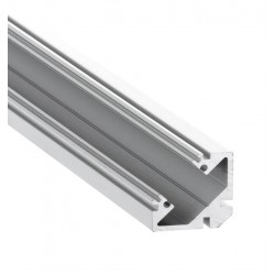 Perfil Angulo aluminio anodizado 45º 19x19mm para tiras LED, barra 2 Metros