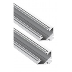 Perfil Angulo aluminio anodizado 45º 19x19mm para tiras LED, 6 mts (2 barras 3 Metros)