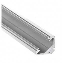 Perfil Angulo aluminio anodizado 22x22mm para tiras LED, barra 2 Metros