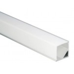 Perfil Aluminio Angulo 16x16mm. para tiras LED, barra 2 Metros