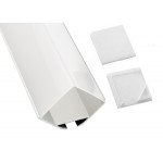 Perfil Aluminio Angulo 30x30mm. C para tiras LED de hasta 20mm, barra 2 Metros -Completo-