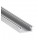 Perfil empotrar aluminio anodizado 21x8mm para tiras LED, barra 2 Metros
