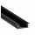 Perfil empotrar aluminio anodizado Negro 21x8mm para tiras LED, barra 2 Metros