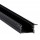 Perfil empotrar aluminio anodizado Negro 24x12mm para tiras LED, barra 2 Metros
