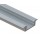 Perfil Aluminio Empotrar LINE 24x7mm. para tiras LED, barra de 3 Metros