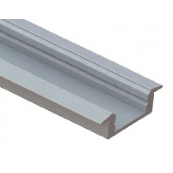 Perfil Aluminio Empotrar LINE 24x7mm. para tiras LED, barra de 2 Metros