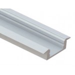 Perfil Aluminio Empotrar LINE Blanco 24x7mm. para tiras LED, barra de 3 Metros