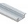 Perfil Aluminio Empotrar LINE Blanco 24x7mm. para tiras LED, barra de 3 Metros
