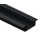 Perfil Aluminio Empotrar LINE Negro 24x7mm. para tiras LED, barra de 3 Metros