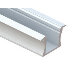 Perfil Aluminio Empotrar LINE Blanco 24x14mm. para tiras LED, barra de 2 ó 3 Metros