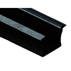 Perfil Aluminio Empotrar LINE Negro 24x14mm. para tiras LED, barra de 2 ó 3 Metros