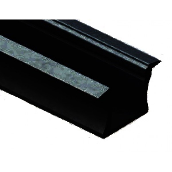 Perfil Aluminio Empotrar LINE Negro 24x14mm. para tiras LED, barra de 2 ó 3 Metros