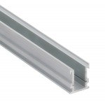 Perfil Empotrar Pisable Suelo de aluminio anodizado en plata 20,80x26mm, barra 3 Metros