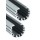 Perfil Redondo aluminio anodizado 39mm para tiras LED, 6mts (2 tramos de 3 Metros)