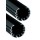 Perfil Redondo aluminio anodizado Negro 39mm para tiras LED, 6mts (2 tramos de 3 Metros)