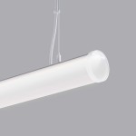Perfil Aluminio anodizado para difusor Redondo 60mm. para tiras LED, barra 3 Metros