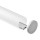 Perfil Aluminio anodizado Eco con difusor Redondo 60mm. para tiras LED, barra 2 Metros - completo, desde 15,00€/mt