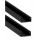 Perfil Superficie aluminio anodizado Negro 16x7mm para tiras LED, 6 mts (2 tramos de 3 mts)