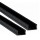 Perfil superficie aluminio anodizado Negro 20x11mm para tiras LED, 6mts (2 tramos de 3 Metros)
