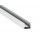 Perfil superficie aluminio anodizado 20,4x19,8mm para tiras LED, barra 2 Metros