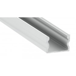 Perfil Aluminio Superficie 17x15mm. para tiras LED, barra de 2 Metros