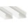 Perfil Aluminio Superficie Blanco 17x15mm. para tiras LED, 6mts (2 tramos de 3 Metros)