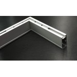 Perfil Aluminio anodizado Superficie Colgar 15x31mm. para tiras LED, barra 3 Metros