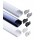 Perfil Aluminio Superficie ECO4 17x7mm. para tiras LED, barra de 2 Metros -completo- Plata, Blanco ó Negro (desde 2,55€/m)