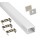 Perfil Aluminio Superficie ECO 20x15mm. para tiras LED, barra 2 metros -Completo-