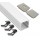Perfil Aluminio Superficie ECO 20x19,7mm. para tiras LED, barra 2 metros -Completo-