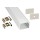 Perfil Aluminio Superficie 30x20mm. para tiras LED, barra 2 metros -Completo-