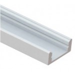 Perfil Aluminio Superficie Blanco LINE 17,5x7mm. para tiras LED, barra de 3 Metros