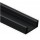 Perfil Aluminio Superficie Negro LINE 17,5x7mm. para tiras LED, barra de 3 Metros