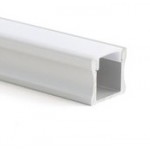 Perfil Aluminio Superficie Blanco LINE 17,5x14mm. para tiras LED, barra de 3 Metros