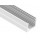 Perfil Aluminio Superficie Blanco LINE 17,5x15mm. para tiras LED, barra de 2 Metros