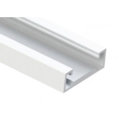 Perfil de aluminio Blanco Superficie 25x7,5mm. Barra de 3 metros