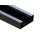Perfil de aluminio Negro Superficie 25x7,5mm. Barra de 3 metros