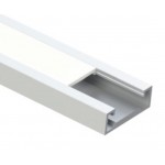 Perfil de aluminio Blanco Superficie 25x7,5mm. Barra de 3 metros